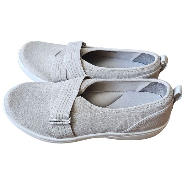 BZees Women's Niche III Ballet Flats US 9W Gray Stretch Knit Slip-On Washable - Picture 2 of 8